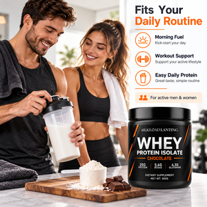 2-in-1 Whey Protein Isolat Pulver mit BCAA Glutamin für Fitness Muskelregeneration Sporternährung Private Label - Product Image 4