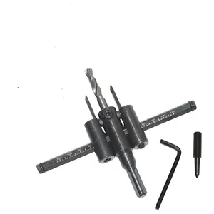 1/4" Shank 30mm - 120mm Metal Adjustable Hole Saw Circle Cutter Drill Bit Tool Saw Round Cutting for Drywall Wood