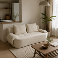 Canapé sectionnel confortable et pliable en mousse haute densité, idéal pour villa, deux places, écologique, durable, pour petit appartement