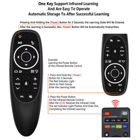 Télécommande vocale Air Mouse G10S Pro avec rétroéclairage, gyroscope sans fil 2,4 G, apprentissage IR, UTILISATION pour Android TV Box H96 T95 X96 HK1