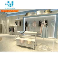 Garage de vêtements pour enfants, en bois, personnalisé, de haute qualité, avec éclairage LED, boutique de bébé, à la mode