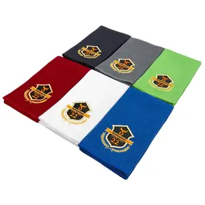 Huiyi fornecedor profissional toalhas de golfe waffle microfibra toalha waffle de golfe microfibra personalizada de alta qualidade novo design