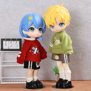 בגדי בובות OB11 סט קפוצ'ון קטן וחמוד מכנסיים חלקים GSC P9 טופ YMY 12 נקודות בגדי בובות BJD - Product Image 2