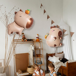 Globo de Aluminio de Capibara Mate para Múltiples Ocasiones, Decoración de <span class=keywords><strong>Fiesta</strong></span> de Cumpleaños, Globo de Aire Flotante de Pie - Product Image 2