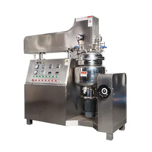 Hydraulic lifting high viscosity lotion cosmetic cream making emulsifier vacuum emulsifying mixer machine