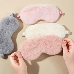 Mascherina per Dormire in Finta Pelliccia di Visone con Logo Personalizzato, Super Morbida, Design <span class=keywords><strong>Orso</strong></span> Cartoonesco, con Impacco di Ghiaccio per Adulti e Bambini, Uso Quotidiano - Product Image 2