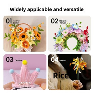 Bâtonnets en chenille épaissis, nettoyeurs de tuyaux, jouets éducatifs DIY pour enfants, activités de <span class=keywords><strong>maternelle</strong></span>, préscolaire et en classe - Product Image 4