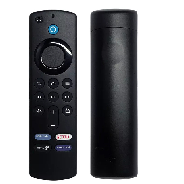 HUAYU AF-V3 Replacement Voice Remote Control with AAA Battery ABS Material Fixed Code for Fire TV Stick-CE/FCC Certified
