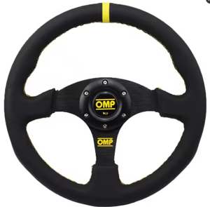 <span class=keywords><strong>Volant</strong></span> de voiture de course en aluminium en cuir de conception sportive universelle plate de 350mm - Product Image 2