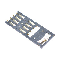Connecteur de carte SIM Denentech H0.45 8+2 broches femelle, boîtier ABS, contact en laiton, prise de carte intelligente pour PCB