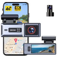 Caméra embarquée double 4K 4G avec écran IPS 7 pouces, suivi GPS, application gratuite, enregistreur vidéo avant 4K et arrière 1080P S505 – Vente en gros usine