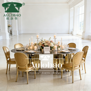 Luxurious Design Stainless Steel Wholesale Wedding <b>Table</b> and Chairs - Product Image 6