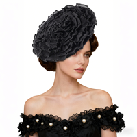 Chapeaux de cérémonie Derby Sinamay de haute qualité, uniques et élégants, fascinateurs de mariée de luxe et haut de gamme, pour mariage, pêche, plage et extérieur