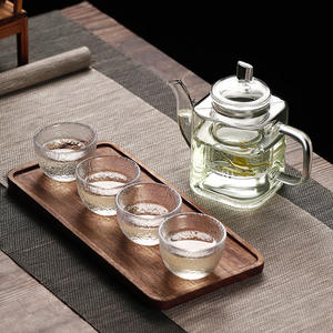 Théière en verre avec filtre transparent, résistante à la chaleur, petite théière en verre borosilicate, théière carrée - Product Image 5