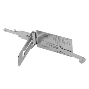 New PG02 LISHI 2in1 Lock Pick Tool For Piaggio Motorcycle Locks Stainless Steel Lock Pick And Decoder