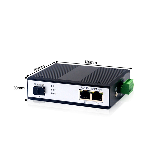 2*1000Mbps PoE Gigabit Industrial Ethernet Switch DIN-Rail IP40 -40 185°F IEEE802.af/at Outdoor Industrial POE Switch 2 Port SFP