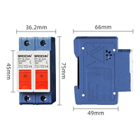 Fusible solaire photovoltaïque 2P Courant 32A avec circuit de protection contre les surcharges de tension 1000V en matière plastique
