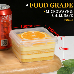 Boîte à Tiramisu à Mille Feuilles de 10 cm, en PP de Qualité Alimentaire, Résistante aux Hautes Températures, Boîte Carrée pour Gâteau, Adaptée au Micro-ondes et au Réfrigérateur - Product Image 4