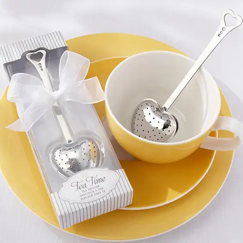 Tea themed Wedding and Party Decoration favors of Tea Time Heart Tea Infuser Wedding reception gift for guests