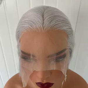 <span class=keywords><strong>Perruque</strong></span> Cosplay style chinois ancien Costume de veuve cheveux artificiels longs cheveux raides noir blanc argent or - Product Image 3