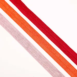 10 mm di indumento in nylon lucido piega su fascia elastica in tessuto con nastro adesivo adesivo elastico per vestiti biancheria intima