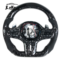 Volant personnalisé en fibre de carbone forgée argentée avec écran LED pour BMW G30 540 G80 M3 X7 G07 G20 330i 328ix