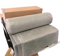 Rouleau de bâche en plastique PE noir de 6 mil, 10x100, pour peinture et protection, film souple anti-humidité moulé par soufflage