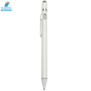rahat kalem Suppliers-1.45mm aktif kapasitif dokunmatik ekran Stylus kalem ipad iphone Tablet için yüksek duyarlı çizim ve el yazısı Metal kalem