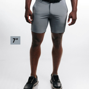Bermudas chinas informales de alta calidad para hombre, pantalones cortos 100% de algodón sólido, banda de cintura media elástica, cremallera, cinturón con mosca, bucles, teñido liso - Product Image 2