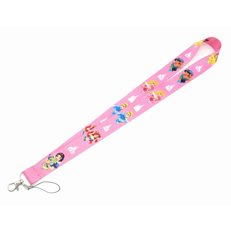 Lovely Cute Cartoon Snow White Princess Lanyard Wholesale Promotional Gift Colorful Phone Card Accessories Lanyards Custom Logo Image 5