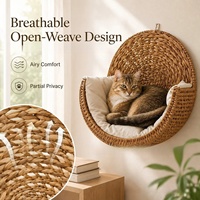 Lit suspendu pour chat, confortable, tissé à la main, respirant, design minimaliste moderne, à mailles ouvertes