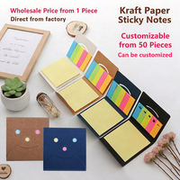 Bloc-notes adhésifs en papier kraft avec logo personnalisé, bloc-notes carrés avec enveloppe, impression personnalisée pour le bureau