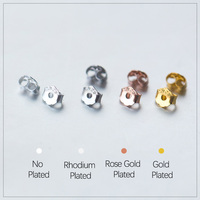 Attaches de boucles d'oreilles en argent plaqué or S925, embouts d'oreilles en argent, attaches de boucles d'oreilles, clips d'oreilles, boucles d'oreilles en argent, accessoires de bijoux en gros