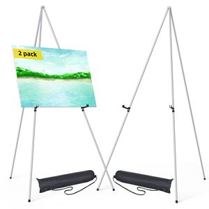 Chevalet en aluminium pour étudiants, support de peinture pliable et télescopique, dédié à l'intérieur et à l'extérieur, portable, couleur naturelle, 150 cm de haut - Product Image 5