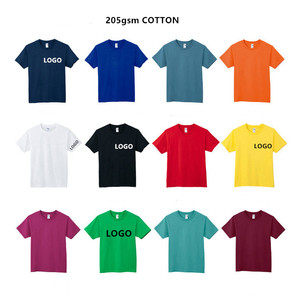 205gsmコットンメンズクルーティーアンダーシャツコットンクルーネックTシャツ半袖クルーネックモイスチャーウィッキングTシャツプロモーションギフト用 - Product Image 1