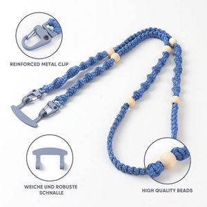 Étui universel pour téléphone portable avec cordon de cou esthétique pour femme, avec lanière tressée perlée, pour téléphones mobiles <span class=keywords><strong>iPhone</strong></span> 16E, <span class=keywords><strong>bijoux</strong></span> - Product Image 4