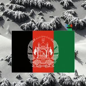 Mini 4 ''x 6'' Satén Impreso Bandera afgana Tecnología digital para coche Bandera NACIONAL DE Afganistán - Product Image 3