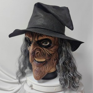 <span class=keywords><strong>Disfraz</strong></span> <span class=keywords><strong>de</strong></span> <span class=keywords><strong>Bruja</strong></span> <span class=keywords><strong>de</strong></span> Fábrica Cyou con Sombrero y Peluca, Accesorios <span class=keywords><strong>de</strong></span> Cosplay <span class=keywords><strong>de</strong></span> <span class=keywords><strong>Bruja</strong></span> Aterradora, Máscara <span class=keywords><strong>de</strong></span> Látex <span class=keywords><strong>de</strong></span> Anciana Terrorífica para Halloween - Product Image 1