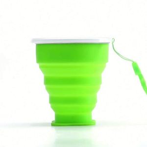 Botella de Agua de Silicona Plegable Reutilizable Portátil para Deportes al Aire Libre, Viajes, Campamento, Escuela, con Logotipo Personalizado - Product Image 2