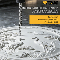 Fraise à tête sphérique conique CNC en acier HSS pour mousse, diamètre de la tige 6, 8, 10, 12 mm, pour gravure de mousse CNC