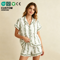 Ensemble de vêtements de nuit décontractés pour femmes, légers et respirants, pyjamas personnalisés pour femmes, vêtements de nuit pour la maison