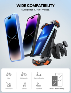 Soporte para Teléfono de Bicicleta Lamicall BP07 con Textura Metálica Premium, Soporte Móvil Estable para Motocicleta, Accesorio para Hombre, Regalo para el Día del Padre - Product Image 5
