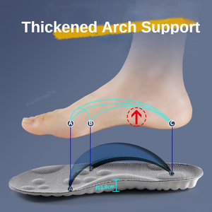 4D Super Soft PU Latex Sport <b>Insoles</b> High Elasticity Anti-Pain Shoe Pads Deodorant <b>Cushion</b> Arch Support for Running Foot <b>Insole</b> - Product Image 5