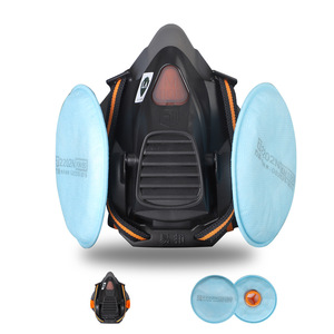 Demi-masque respiratoire en silicone réutilisable à double <span class=keywords><strong>filtre</strong></span> pour la peinture, le soudage et la protection <span class=keywords><strong>chimique</strong></span> avec <span class=keywords><strong>filtre</strong></span> - Product Image 1