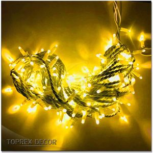 Guirlande lumineuse de vacances 30 LED 8M 220V riz led PVC guirlandes lumineuses Décoration de fête de Noël Lumières lumineuses à 360 degrés - Product Image 4