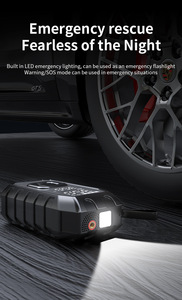 1000a 피크 전류 전문 자동차 점프 스타터 휴대용 모바일 자동차 멀티 기능 자동 파워 뱅크 공기 압축기 포함 - Product Image 4