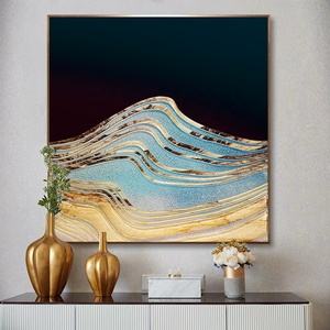 Cornice temperata sfondo di lusso paesaggio marino romantico cristallo di arte della pittura di <span class=keywords><strong>vetro</strong></span> per il soggiorno - Product Image 1