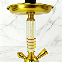 Chichas en aluminium et acrylique, chicha de petite taille, ensemble de chicha portable pour bar, salon, fête, voyage et rangement facile