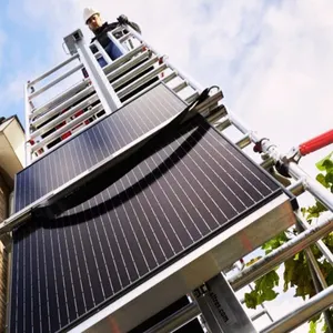 YF定制太阳能电池板梯子升降机18m 59FT光伏组件梯子葫芦，用于商业安装