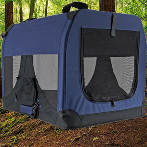 حقيبة سفر متعددة الوظائف للحيوانات الأليفة، سعة كبيرة، حقيبة شبكية للسفر جواً، حقيبة مربعة للكلاب والقطط من قماش أكسفورد وبي بي - Product Image 2